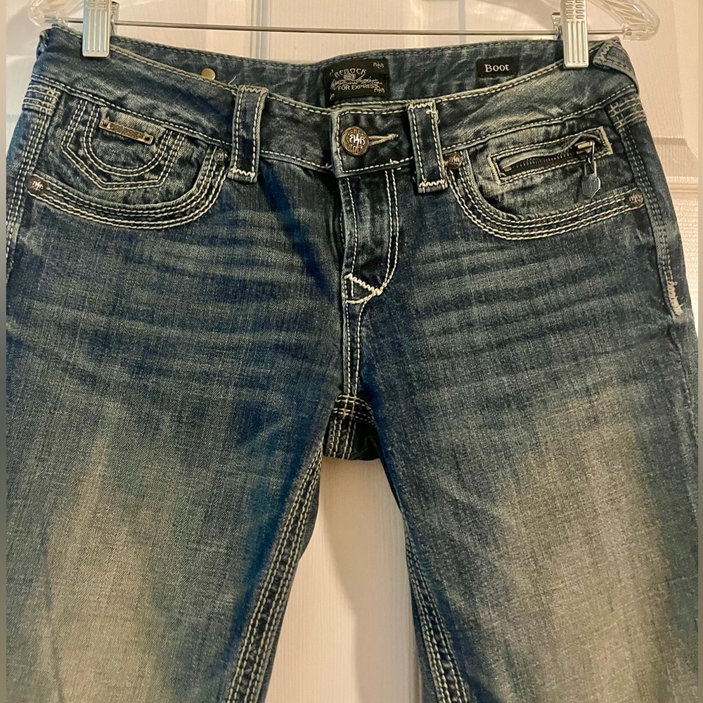 Express Be Rock Boot Cut Jeans - Lots of details - 4R